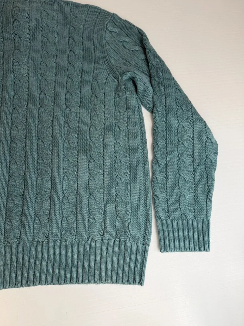 Vintage Ralph Lauren Sweater Men Extra Large Silk Cable Fisherman Jumper Work Ex